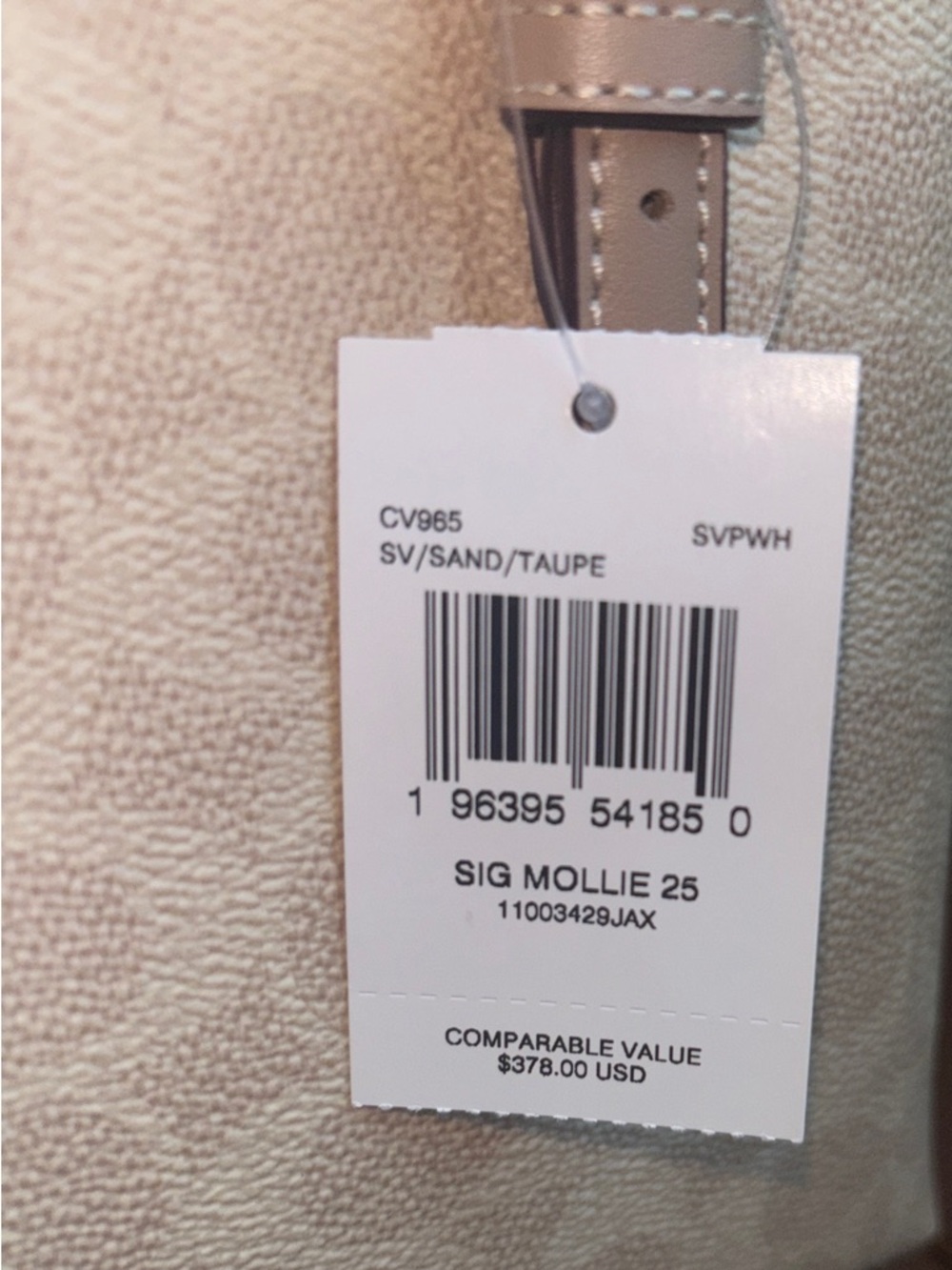 Coach Mollie 25 Tote in Signature Sand Canvas - Picture 3 of 15